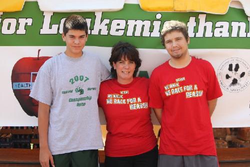 Josh, Karen and Tyler at Debbie Green 5k Memorial Race - August 2010