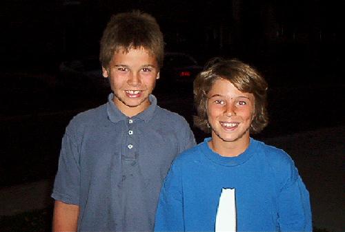 Tyler and Jason in California August 2003