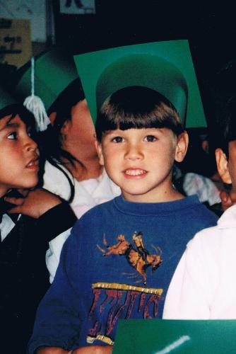 Tyler @ Kindergarten graduation 
June 1998