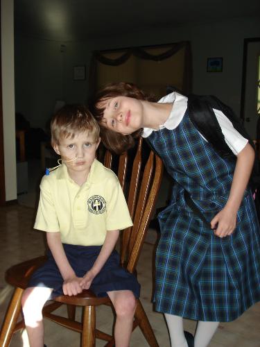 First day of school with big sis