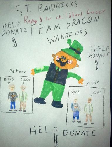 2012 St. Baldrick's card made by Calvin and Klaus--Please donate!