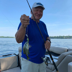 Dale, fishing on Cedar Lake. :)