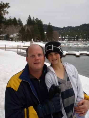 Katie and Dad at Lake Arrowhead.