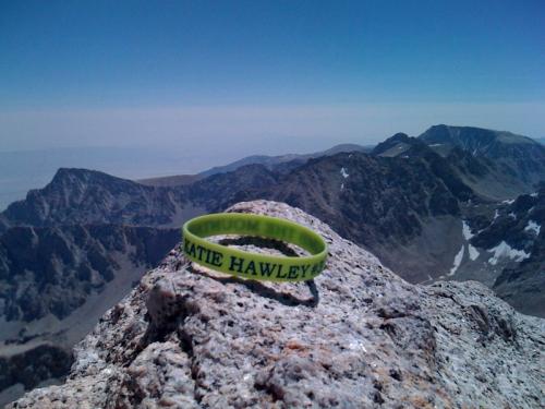 Katie's bracelet at the summitt of Mt. Whitney.