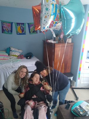 Balloons&#x20;and&#x20;birthday&#x20;wishes&#x20;from&#x20;Katherine&#x20;and&#x20;Lindsay,&#x20;Sylvie&#x27;s&#x20;fantastic&#x20;OT&#x20;and&#x20;PT&#x21;&#x20;&#x20;Thank&#x20;you&#x21;&#x20;