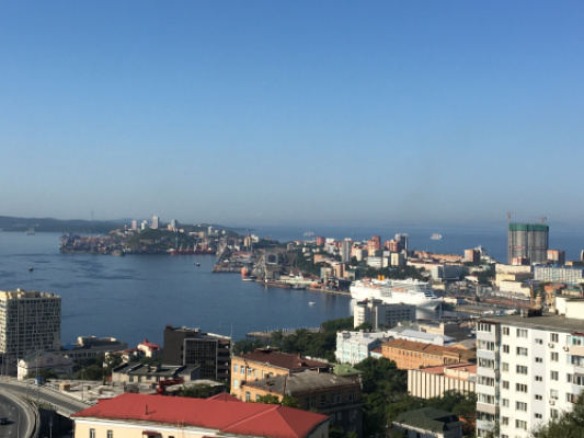 The Artyukins' beautiful Far East port city, Vladivostok, September, 2018, during the festival of the Tall Ships Regatta -- you can see some of the ships under full sail just beyond the buildings in the background. Vladivostok has a fascinating history: built as a military outpost by the Soviets, it remained a "closed city" until 1969. In just the last five years, the Russian Federation has invested tremendously into the city, building several new bridges, a new world class university for 30,000 students, a state-of-the-art oceanarium. 