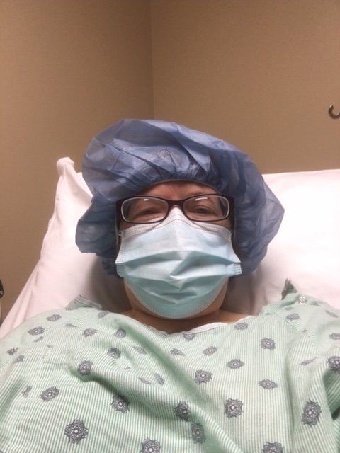 Ellen-prepping&#x20;for&#x20;port&#x20;removal&#x20;surgery-with&#x20;Dr.&#x20;Stewart,&#x20;Ball&#x20;hospital.&#x20;Oct.&#x20;12,2021