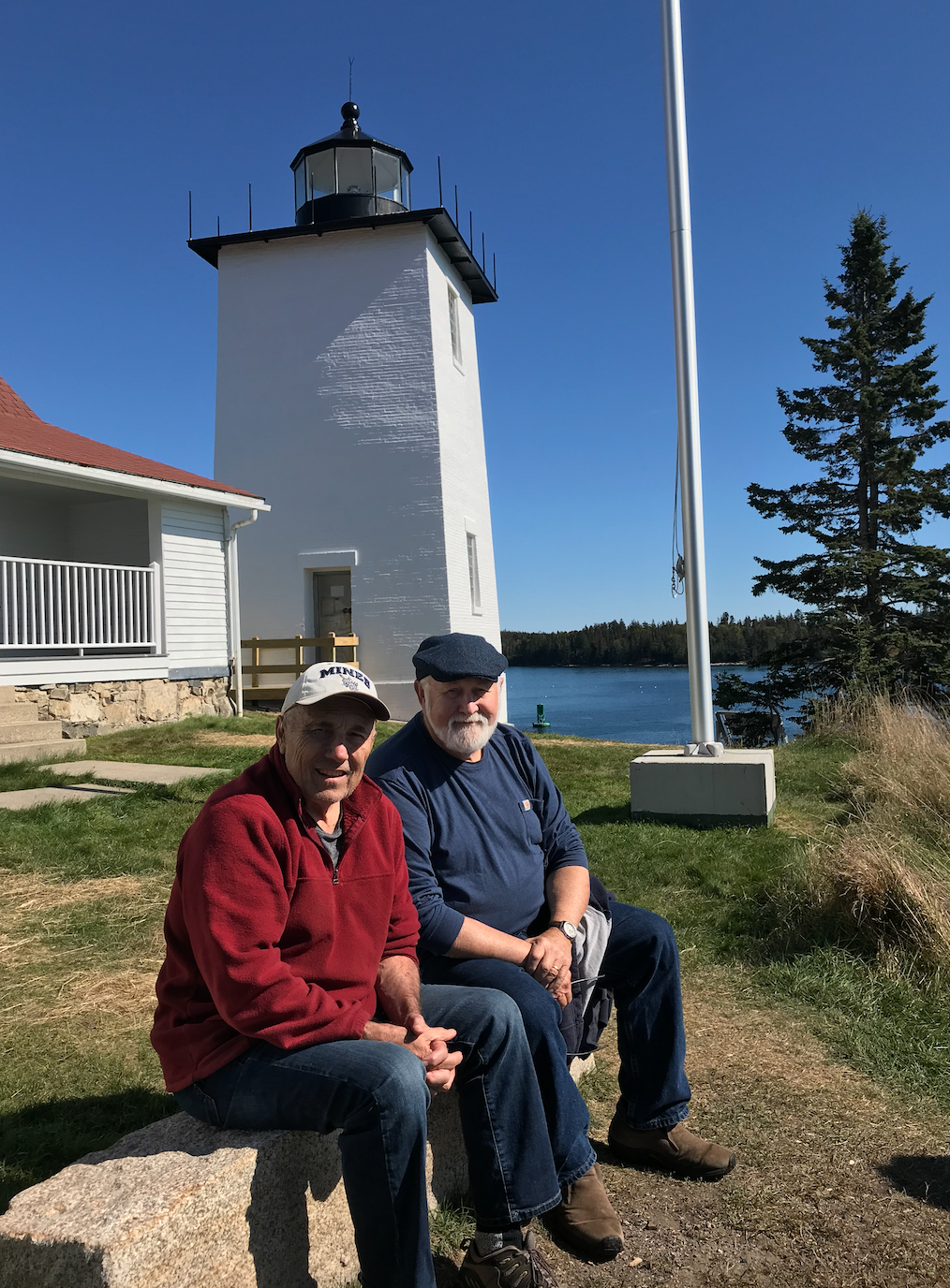 John & (college roommate) Ned in Maine, September 2019