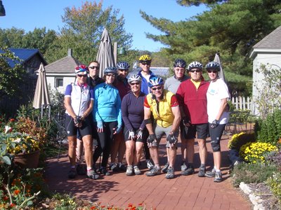 October 2011--at the bed & breakfast in Rocheport, Missouri as we biked the Katy Trail