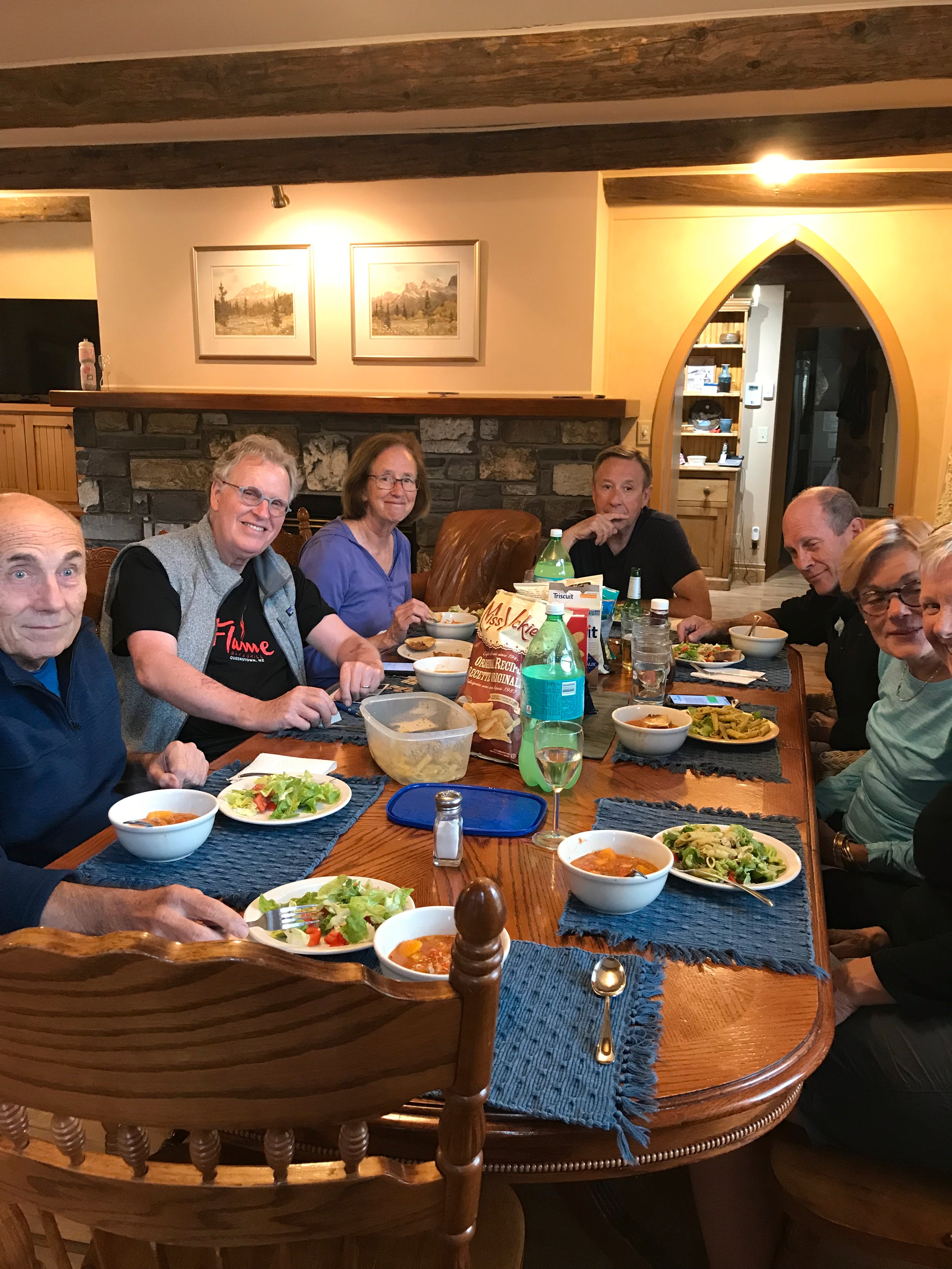 August 2019--Dinner at the house in Canmore, Alberta, Canada