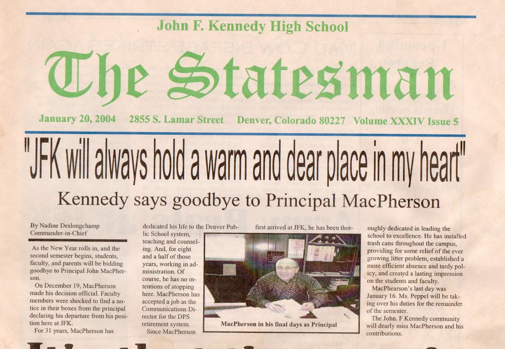 Kennedy High School Student Newspaper