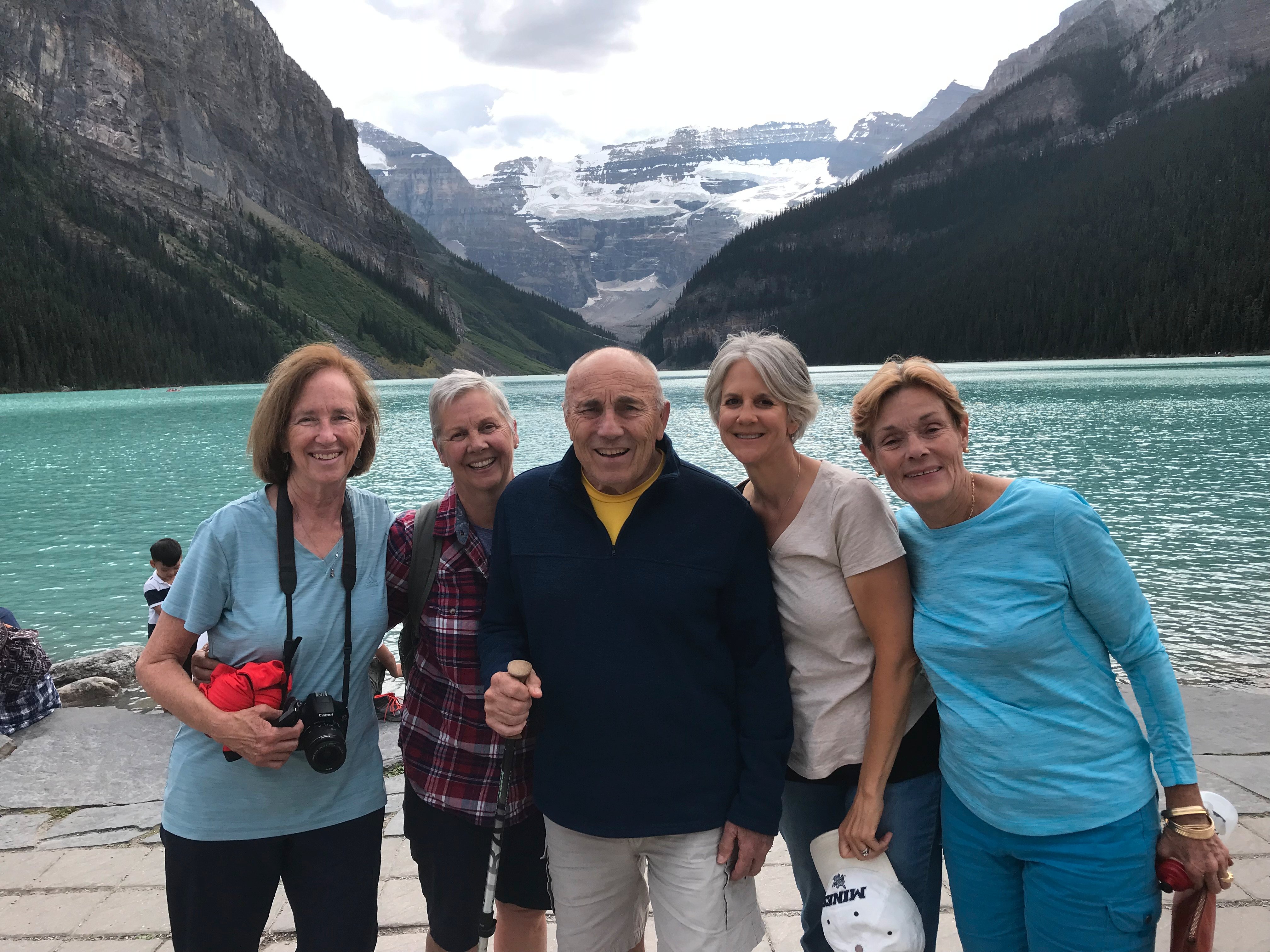 August 2019--Lea Anne, Gretchen, John, Beth & Judy at Lake Louise, Banff National Park, Alberta, Canada