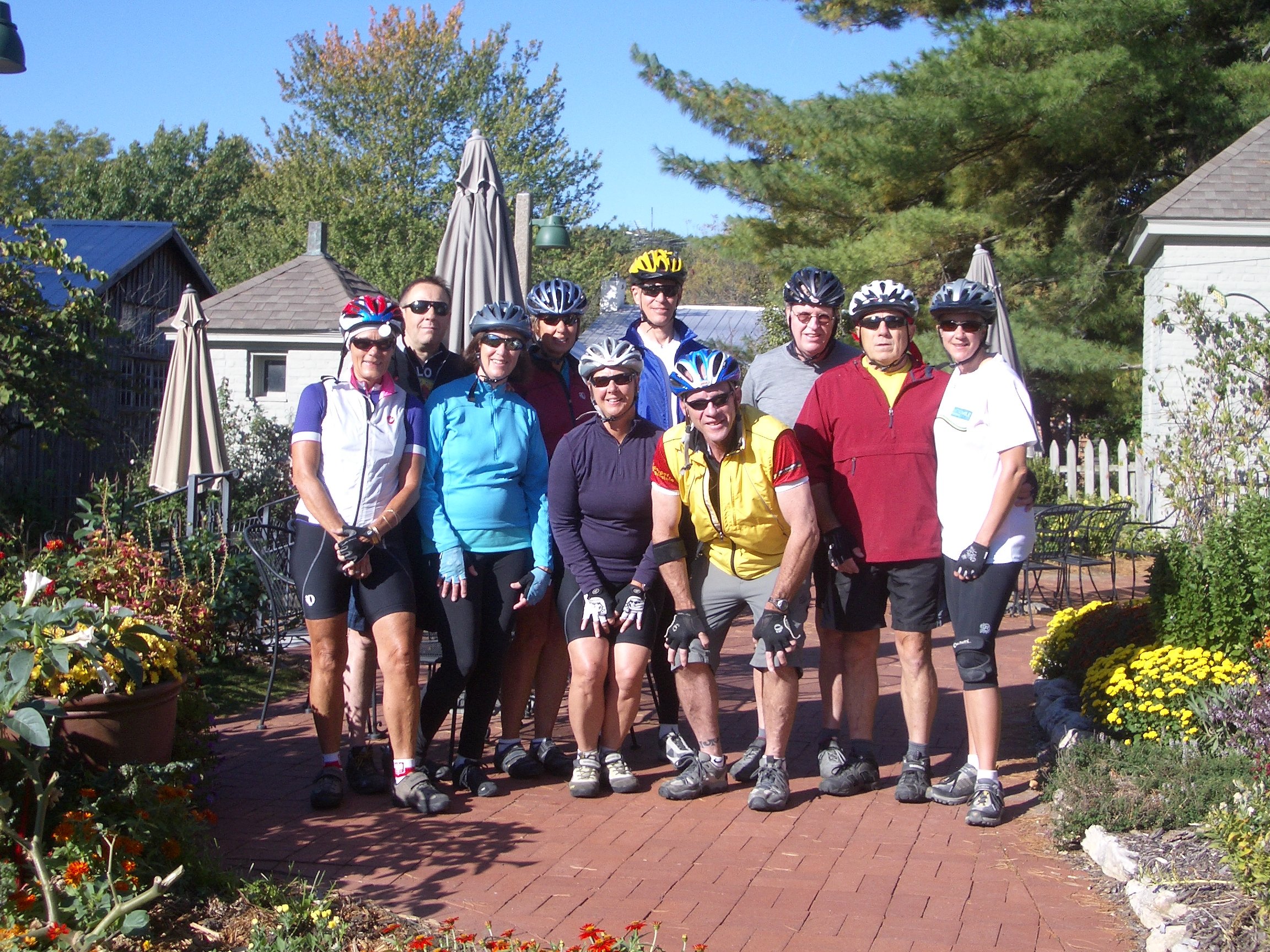 October 2011--at the bed & breakfast in Rocheport, Missouri as we biked the Katy Trail