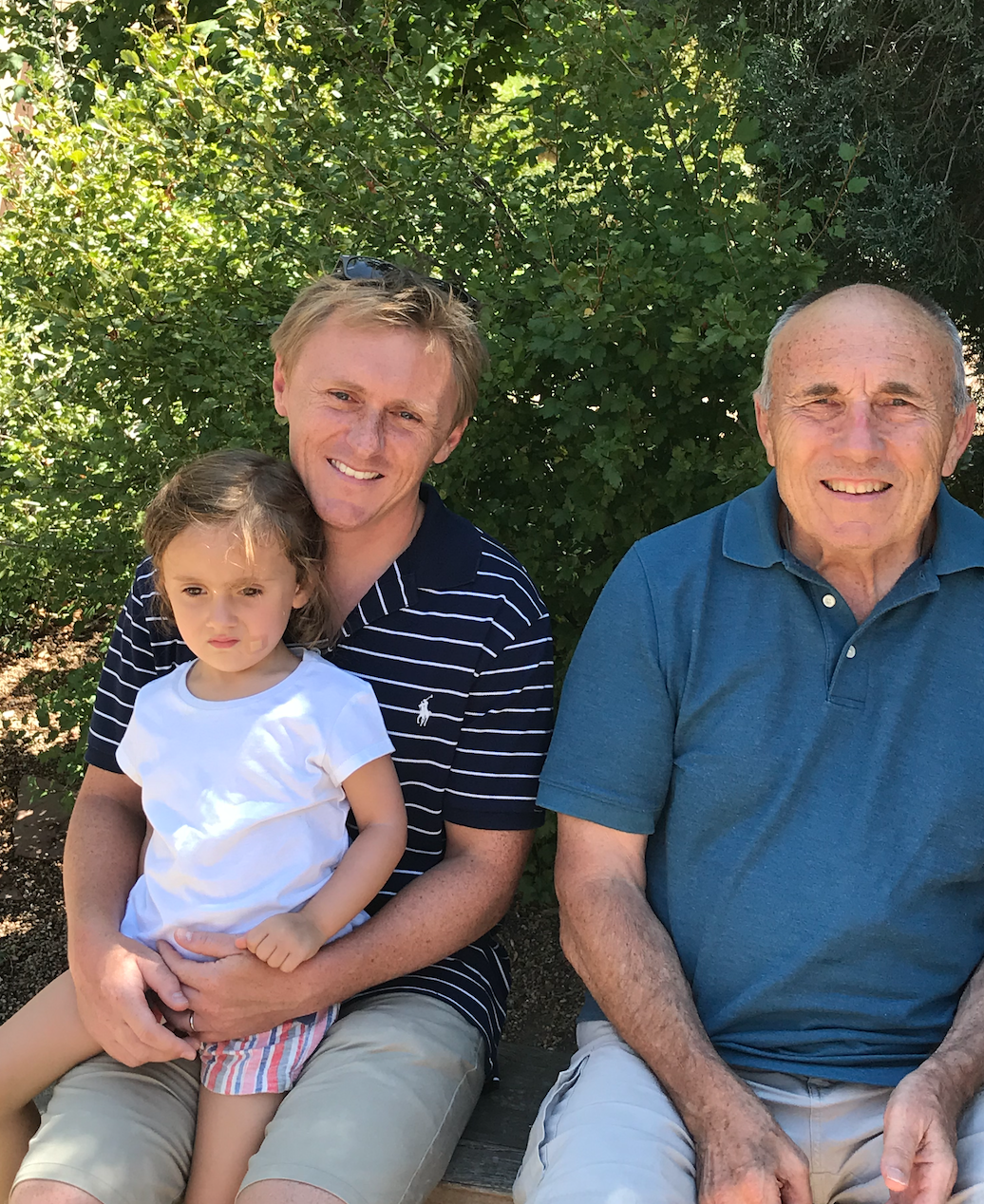 John , Ian & Libe (John's son & granddaughter), 
Denver, 
August 2019