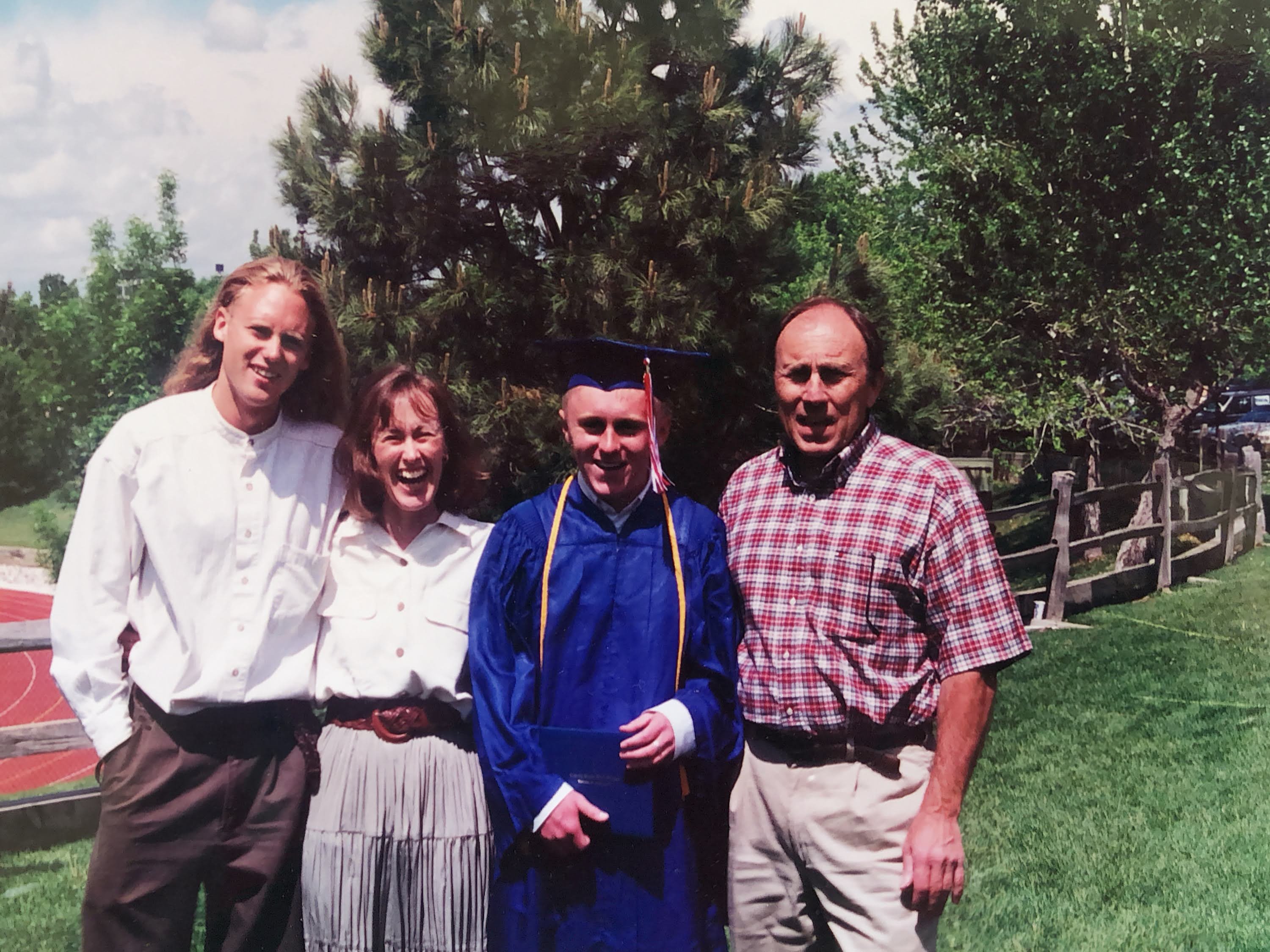 Ian's graduation from Cherry Creek High School--Neil, Cynthia, Ian, John--1998