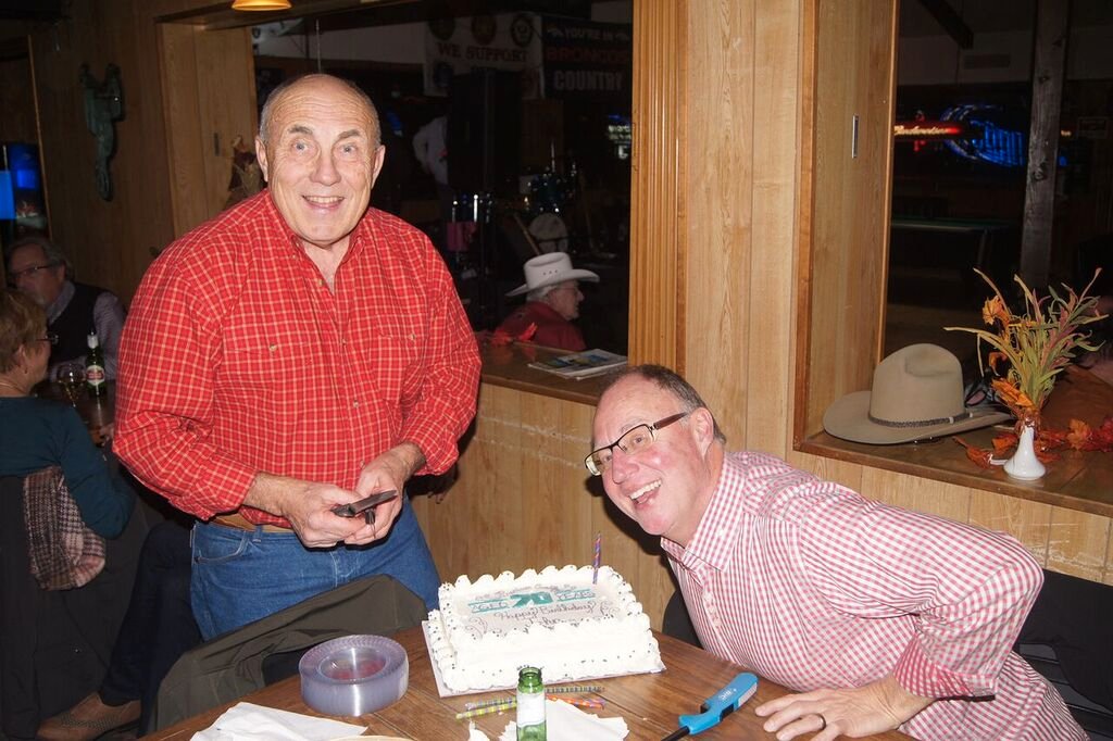 John's 70th Birthday Celebration, November 2015--at Lulu's in Watkins