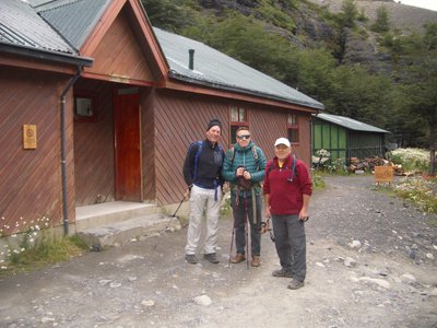 February 2017--Joe, Greg & John after an overnight at Refugio Chileno, Torres del Paine National Park, Chile