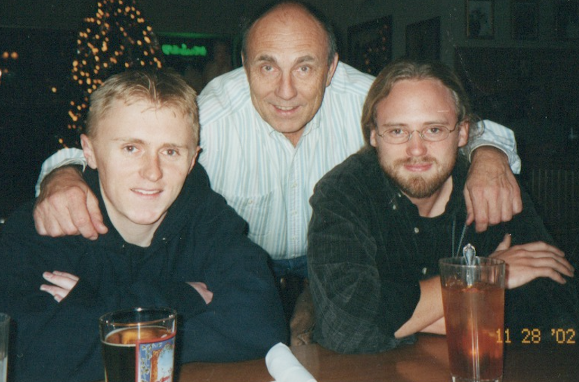 Ian, John, Neil--Bichelmeyer's Steak House in Tonganoxie, Kansas--Thanksgiving weekend, 2002