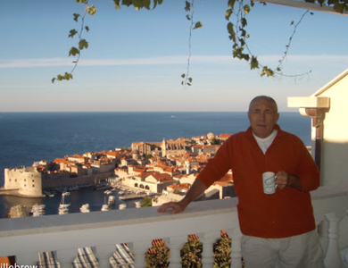 September 2010--on the terrace at our apartments, overlooking Dubrovnik