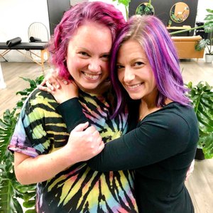 Mandy&#x20;and&#x20;her&#x20;BFF,&#x20;Kate,&#x20;went&#x20;pink&#x20;and&#x20;purple&#x20;for&#x20;the&#x20;month&#x20;of&#x20;October&#x20;in&#x20;support&#x20;of&#x20;Breast&#x20;Cancer&#x20;Awareness&#x20;month&#x21;