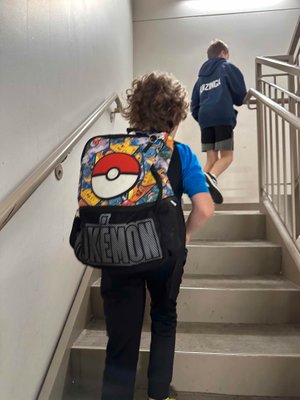 The&#x20;familiar&#x20;walk&#x20;up&#x20;the&#x20;stairs&#x20;after&#x20;his&#x20;clinic&#x20;appointment.&#x20;I&#x2019;ve&#x20;come&#x20;to&#x20;love&#x20;that&#x20;Pok&#xE9;mon&#x20;backpack&#x21;