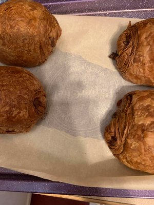Trader&#x20;Joe&#x2019;s&#x20;double&#x20;chocolate&#x20;croissants&#x20;cooling&#x20;for&#x20;10&#x20;minutes&#x20;before&#x20;we&#x20;can&#x20;eat&#x20;them.