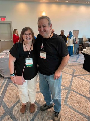 We&#x20;were&#x20;able&#x20;to&#x20;attend&#x20;the&#x20;conference&#x20;as&#x20;a&#x20;result&#x20;of&#x20;travel&#x20;grants.&#x20;The&#x20;Tutu&#x20;Project&#x20;nonprofit&#x20;founder&#x20;is&#x20;pictured&#x20;here&#x20;with&#x20;Buffy.&#x20;He&#x20;began&#x20;the&#x20;organization&#x20;as&#x20;a&#x20;result&#x20;of&#x20;his&#x20;wife&#x2019;s&#x20;battle&#x20;with&#x20;metastatic&#x20;breast&#x20;cancer&#x20;and&#x20;we&#x20;were&#x20;both&#x20;awarded&#x20;grants&#x20;through&#x20;the&#x20;TuTu&#x20;project.&#x20;&#x20;