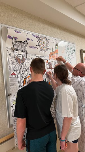 This&#x20;board&#x20;was&#x20;in&#x20;the&#x20;hall&#x20;of&#x20;our&#x20;floor.&#x20;A&#x20;bucket&#x20;of&#x20;crayons&#x20;was&#x20;left&#x20;out&#x20;for&#x20;anyone&#x20;who&#x20;wanted&#x20;to&#x20;color&#x20;or&#x20;you&#x20;could&#x20;write&#x20;a&#x20;message&#x20;on&#x20;the&#x20;whiteboard.&#x20;We&#x20;&#x27;earned&#x27;&#x20;coloring&#x20;time&#x20;after&#x20;a&#x20;lap&#x20;or&#x20;two&#x20;and&#x20;it&#x20;was&#x20;also&#x20;a&#x20;great&#x20;conversation&#x20;started&#x20;with&#x20;the&#x20;other&#x20;patients.&#x20;