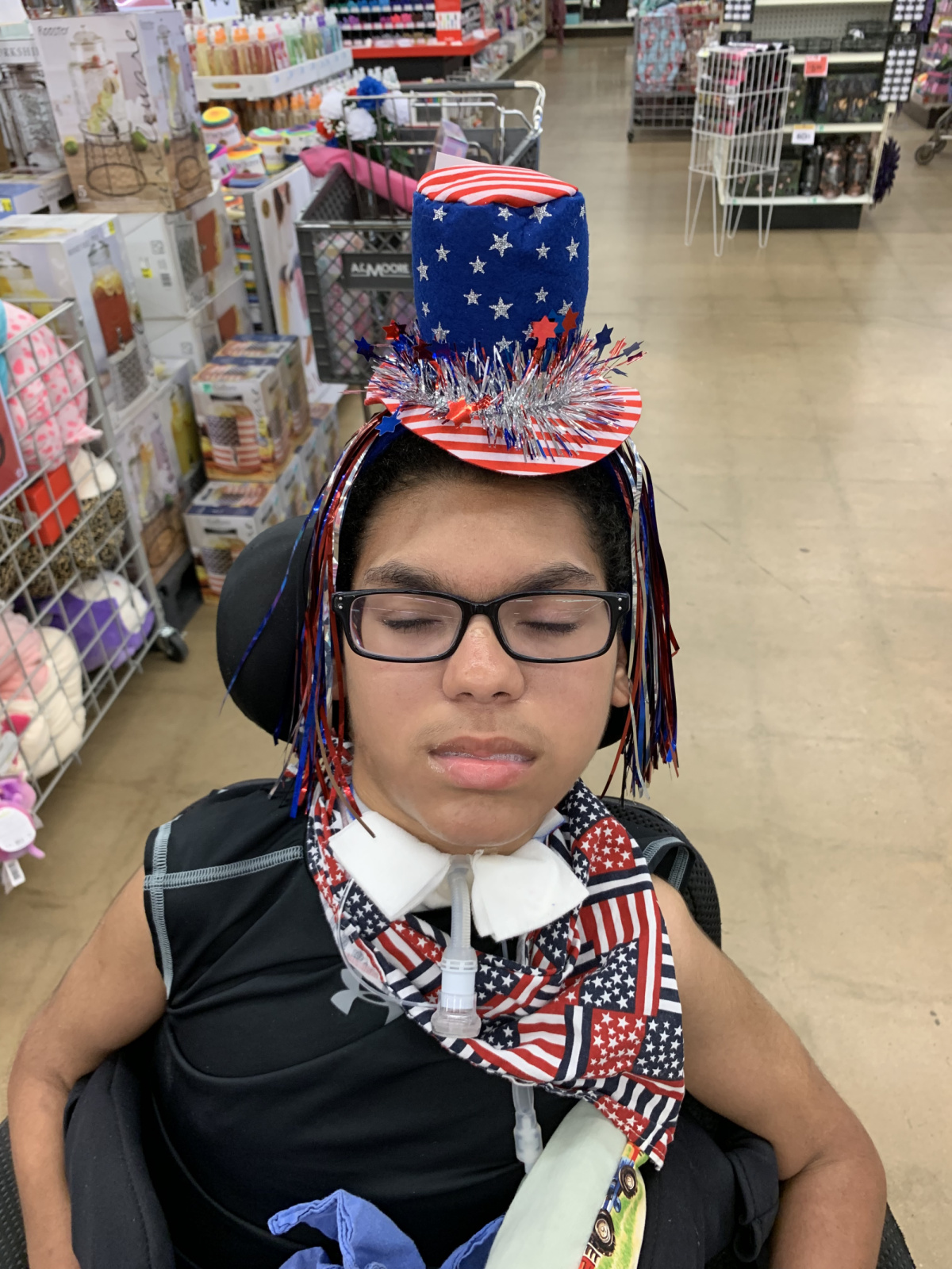 He was not impressed with the hat.  It stayed at the store