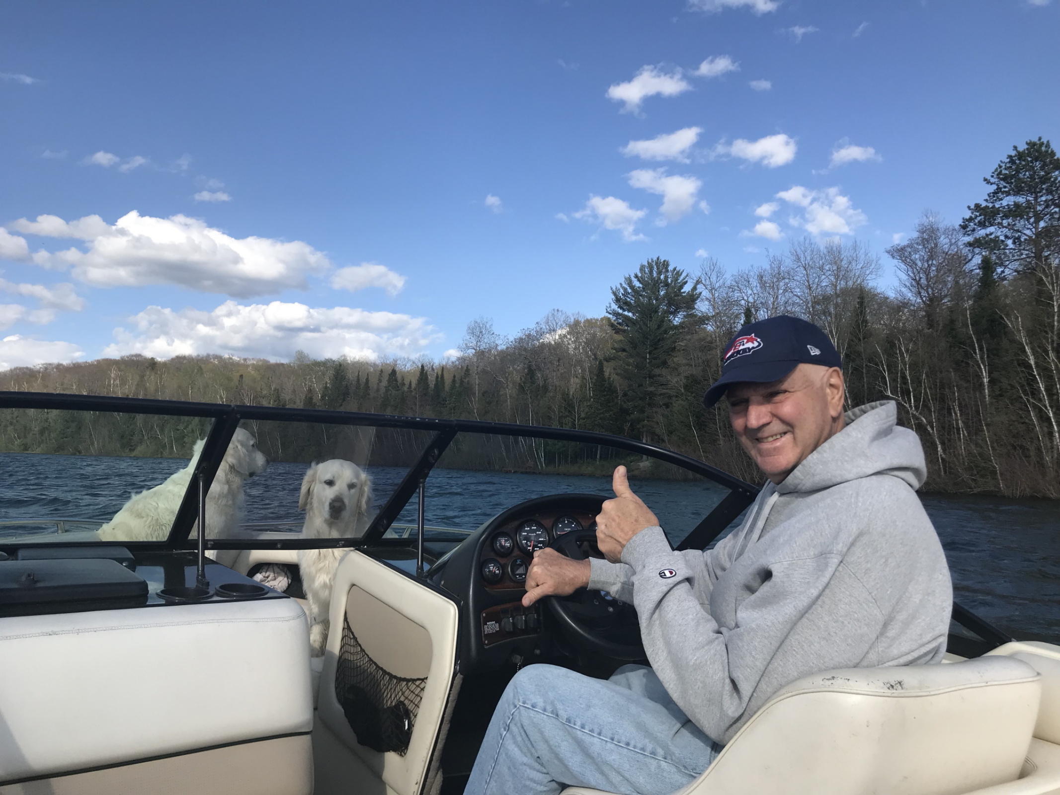 Papa is still the captain of the boat