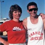 Mom and David on opposite teams for the Anaheim Corporate Challenge  -  March 1988