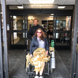 Julia had left the building/discharged home!