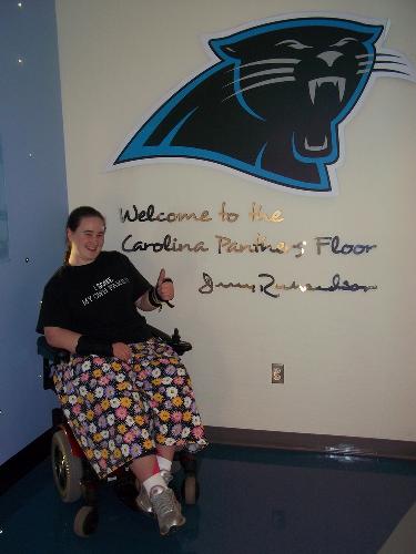 I stayed on the Carolina Panthers floor while in the hospital!  January 2011