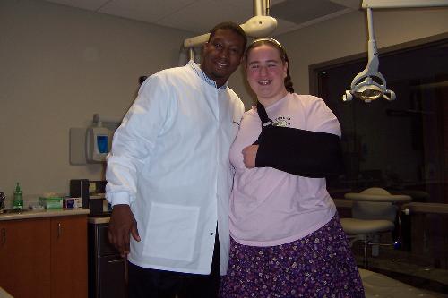 Me with Dr. Young ~ my AWESOME (and very fun!) dentist!