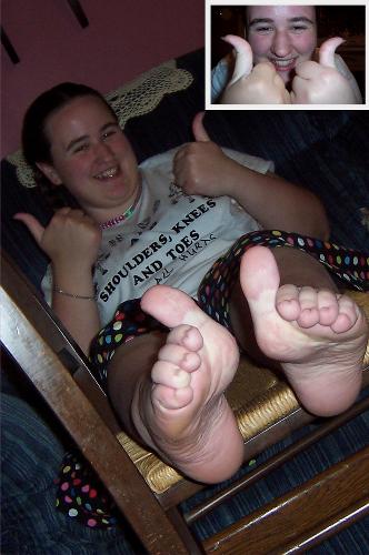 Thumbs up... and toes, too!