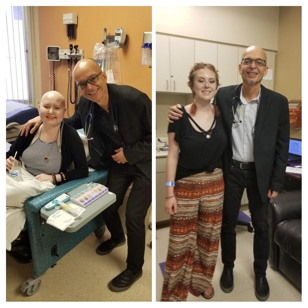 Syd and Dr. K on left July 2018, on right July 2019!