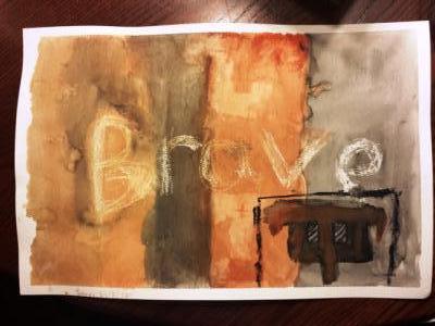 Lance painted this for his mom - who works at UT.