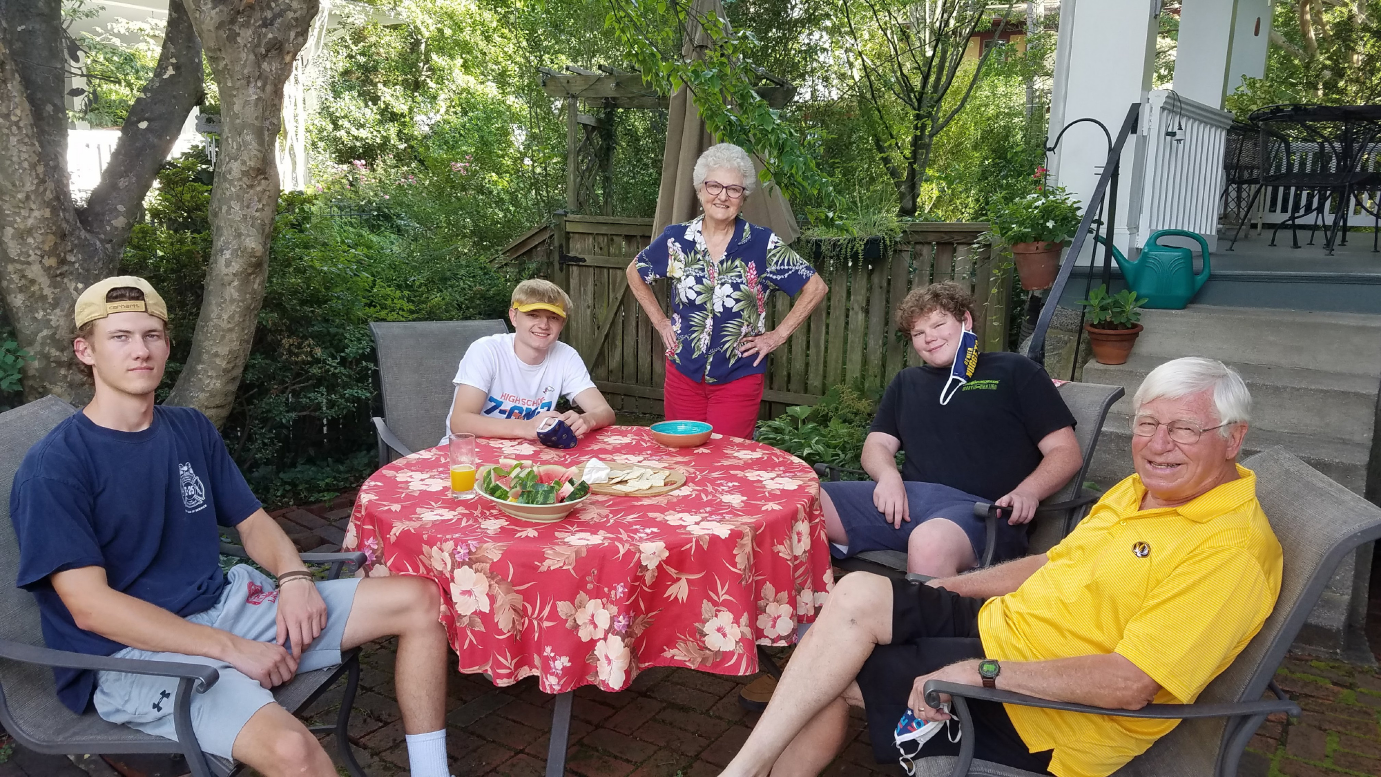 Feeding the troops after free grandkid labor