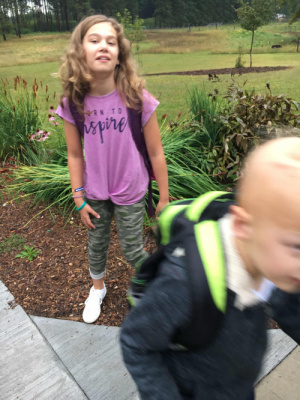 I tried to get the “back-to-school” picture but someone had other plans.