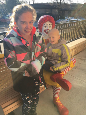 Making friends with Ronald after surgery 