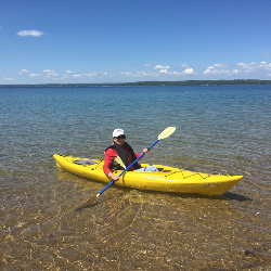 kayaking on Grand Traverse Bay