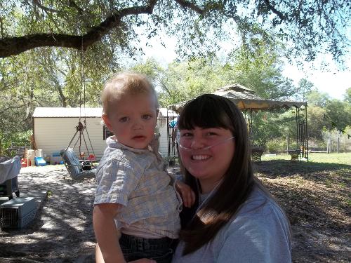 Sara and her nephew Matthew.