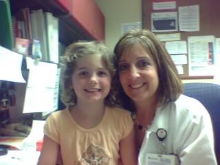Erin with Nurse Mary....another hero for us!