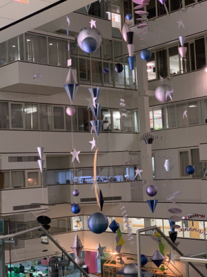 Mobile in the atrium. Looks different from this perspective 
