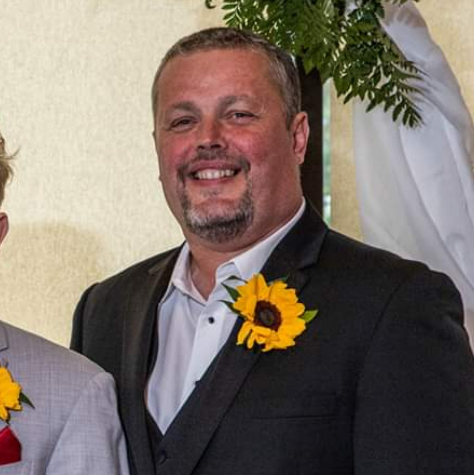 October 5, 2019 - All smiles and one proud papa, Tad's wedding day!