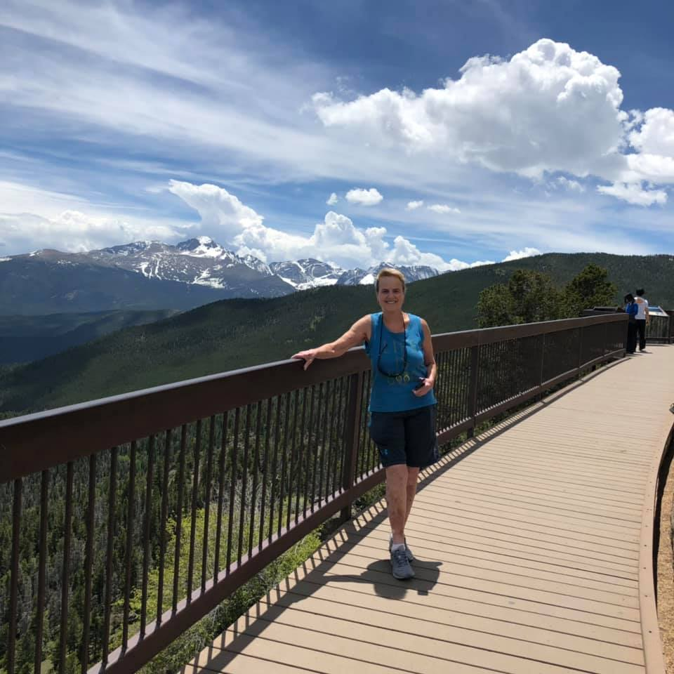 Estes Park this past summer.  There was STILL so much snow up higher that we couldn't show Meryl Surgan the Continental Divide!