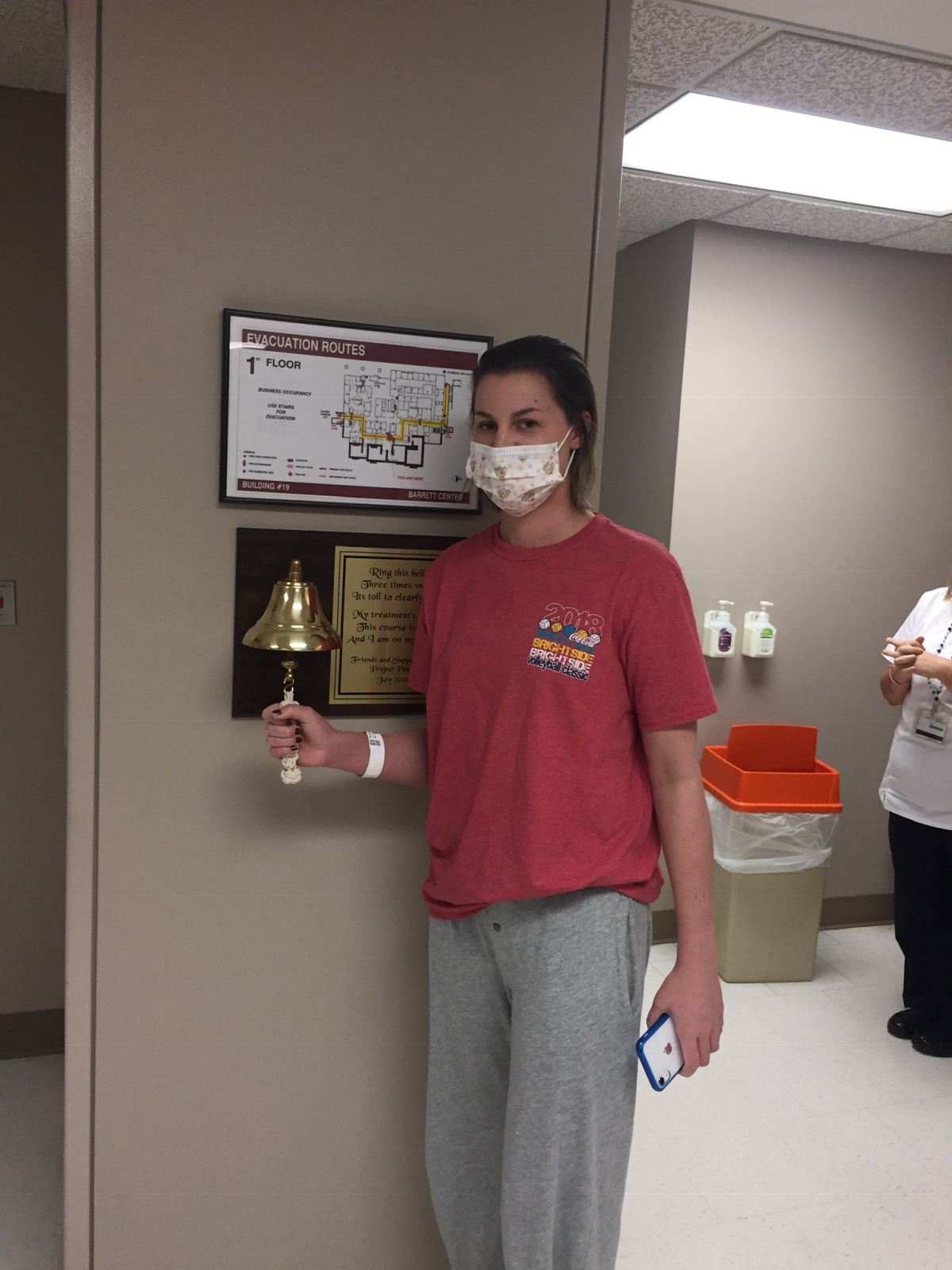 Finished radiation. Ringing the bell!