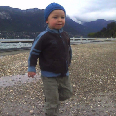Little Bittle in Annecy, France - this was a chilly summer day in July!