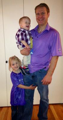 Brian, Campbell & Cooper rocking the purple for MPS Awareness