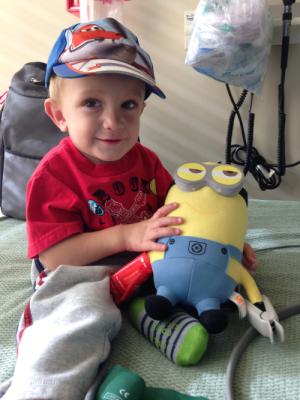 Dave the minion needed his blood pressure and oxygen checked too!